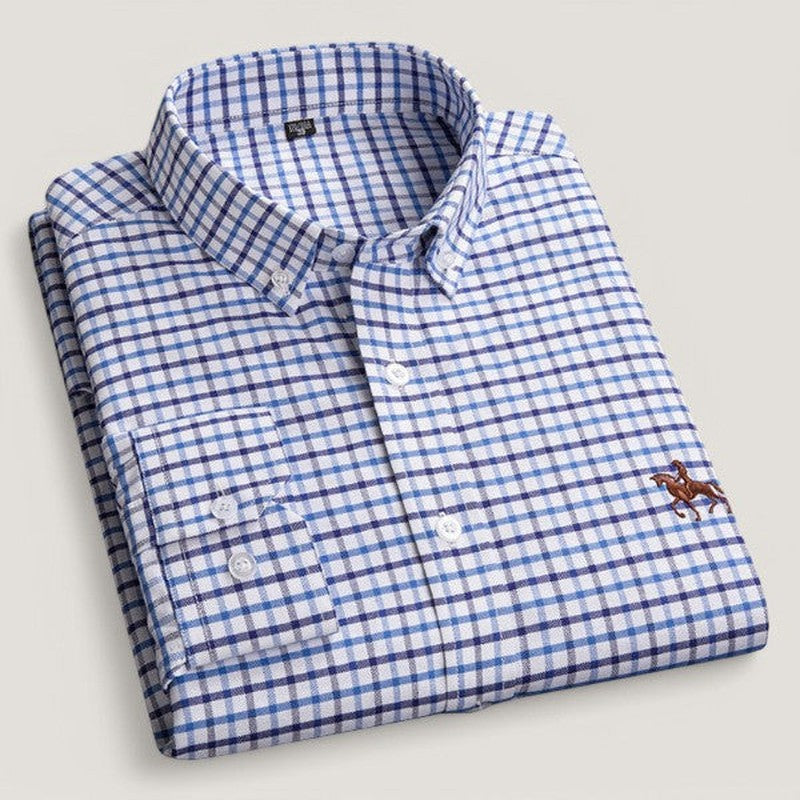 Herrskjorta med Långa Ärmar Klassisk Design 7