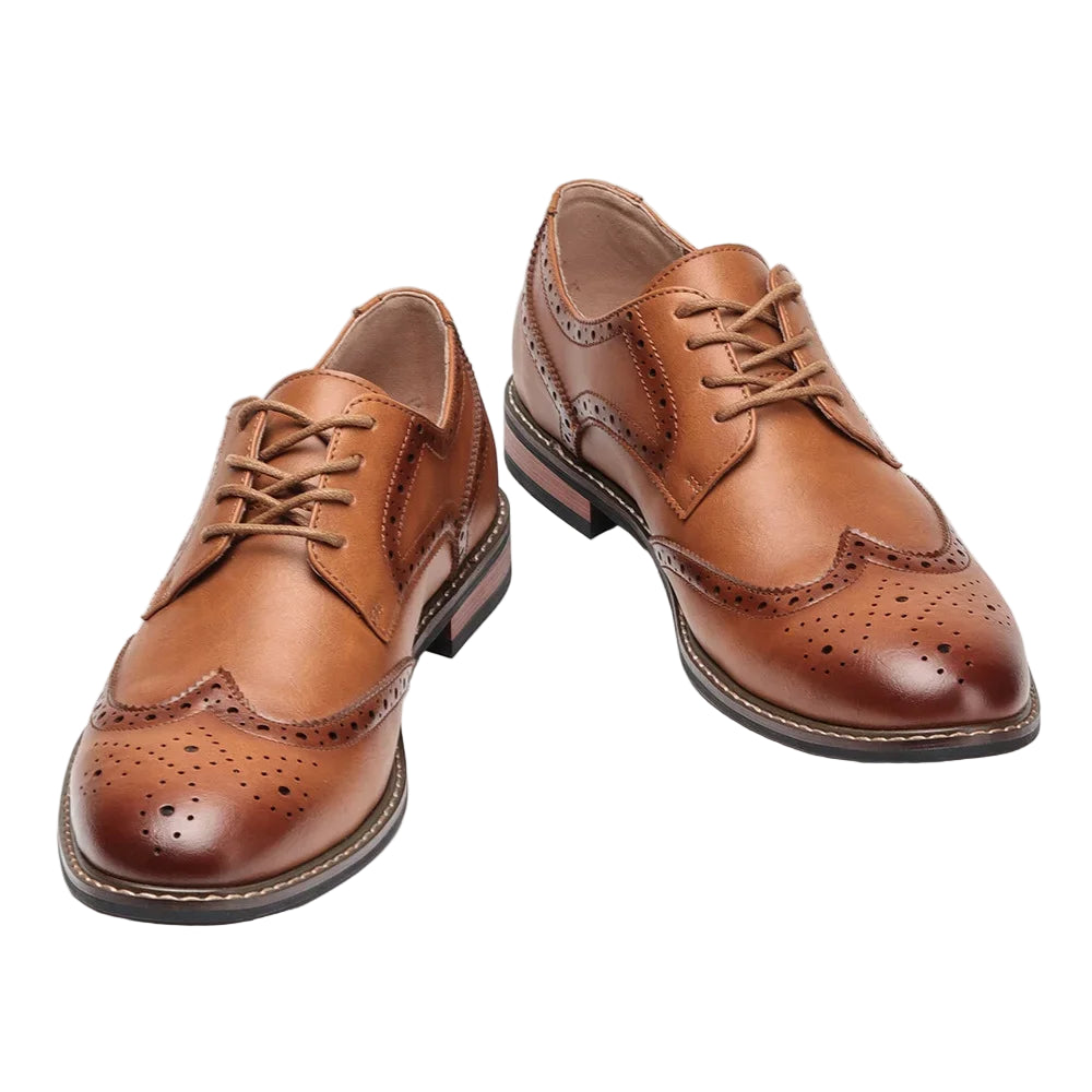 Herrskor Läder Brogue För Fest Och Bröllop 5