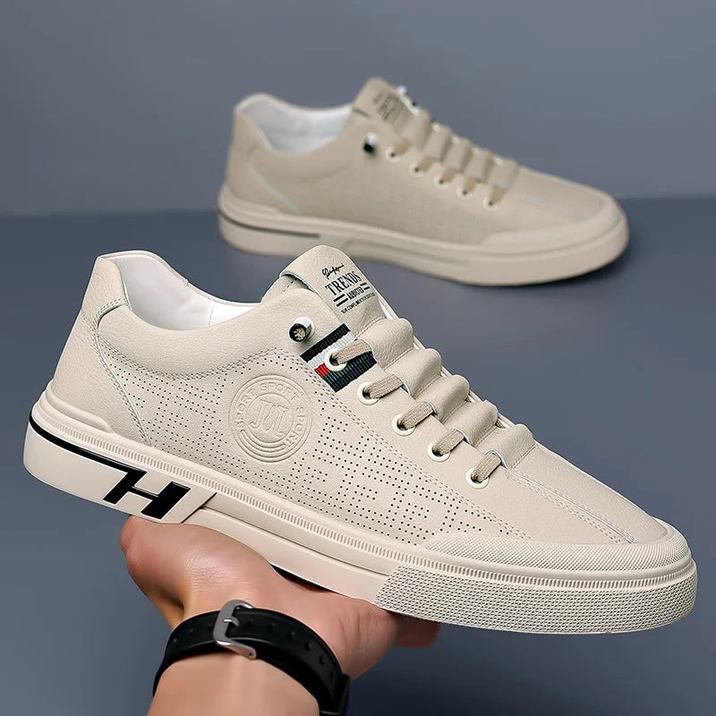 Herrskor Läder Casual Stilren Design med Dämpningsteknik 3