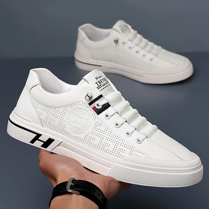 Herrskor Läder Casual Stilren Design med Dämpningsteknik 4