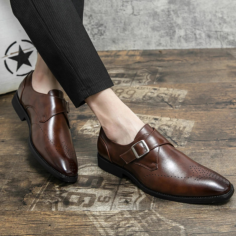 Herrskor Loafers Läder För Bröllop Och Fest 5