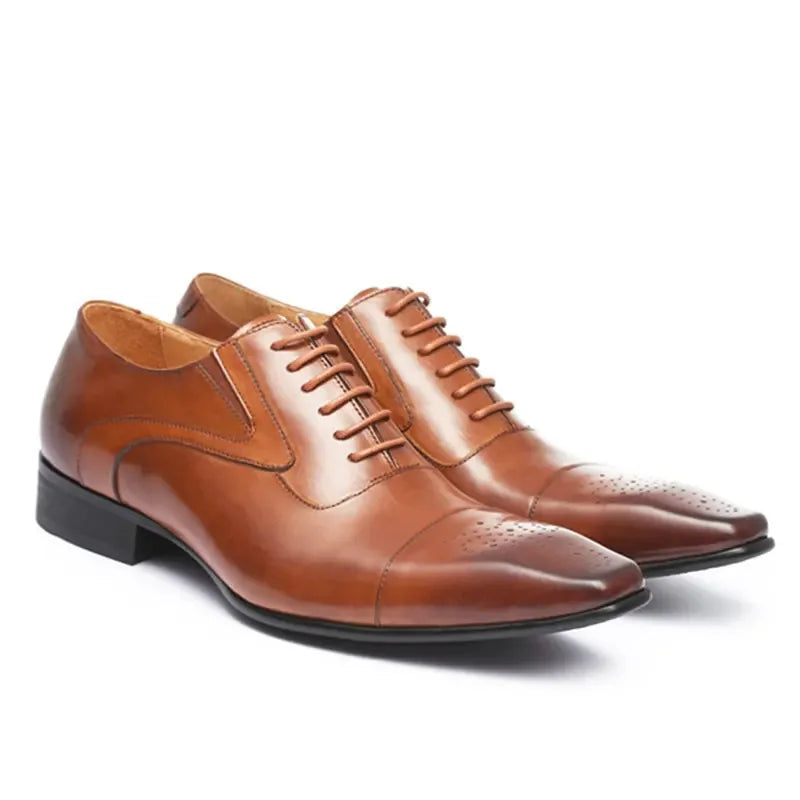 Herrskor Oxford Casual Snörning Brittisk Stil 2