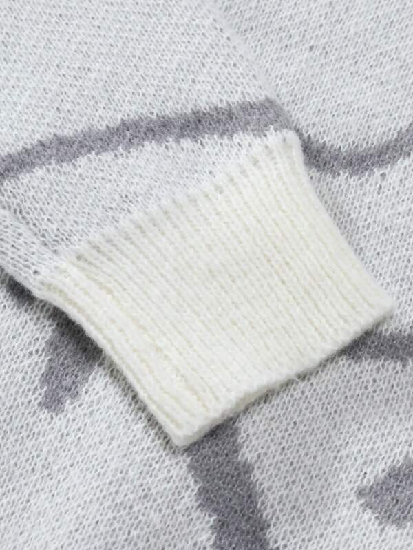 Herrtröja Casual med Geometriskt Mönster 5