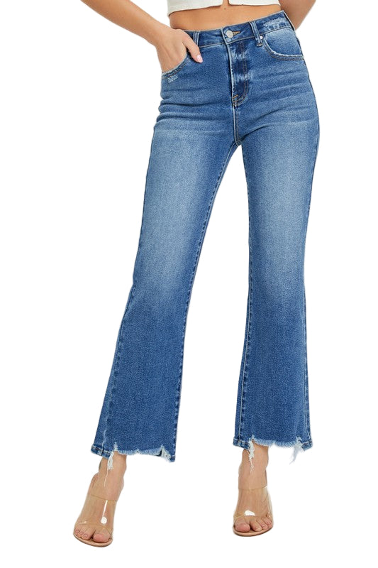 Hög midja Ankeljeans Avslappnad Passform 0