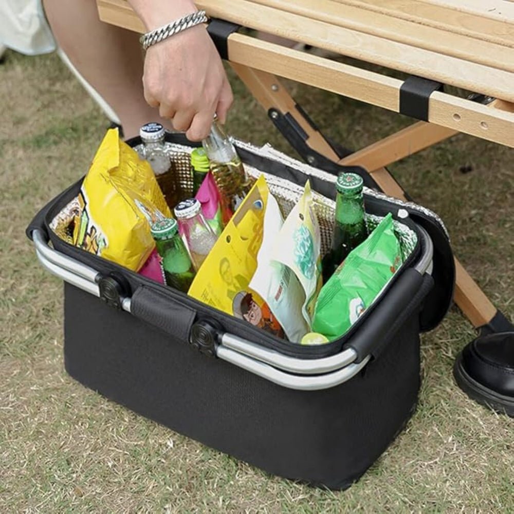 Hopfällbar Picknickkorg för Utomhusbruk 2