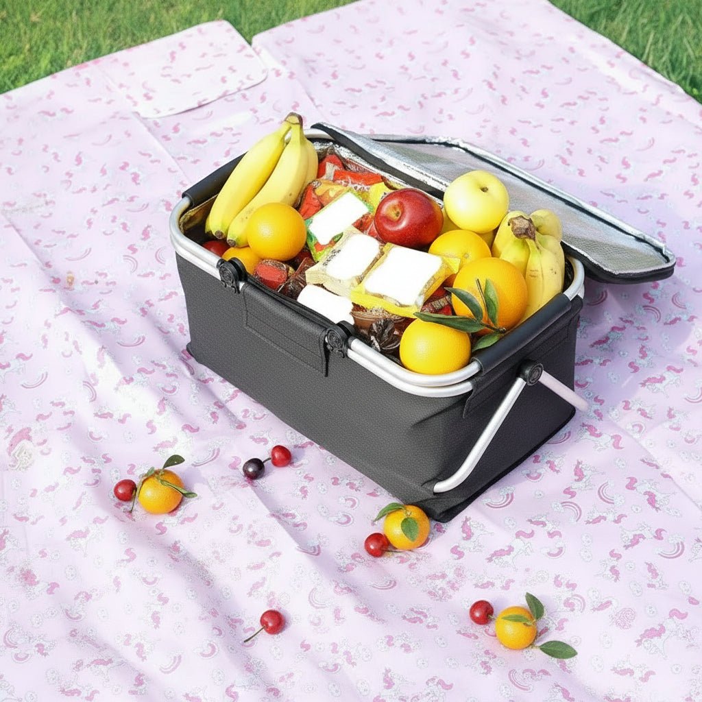 Hopfällbar Picknickkorg för Utomhusbruk 4