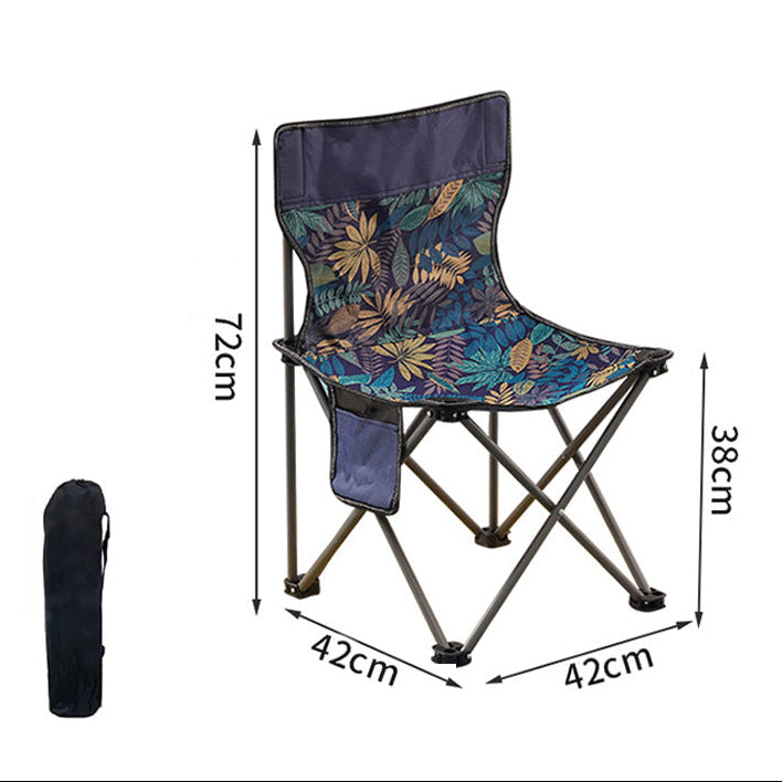 Hopfällbar Stol Lättviktig och Stabil för Camping och Utomhusbruk 0