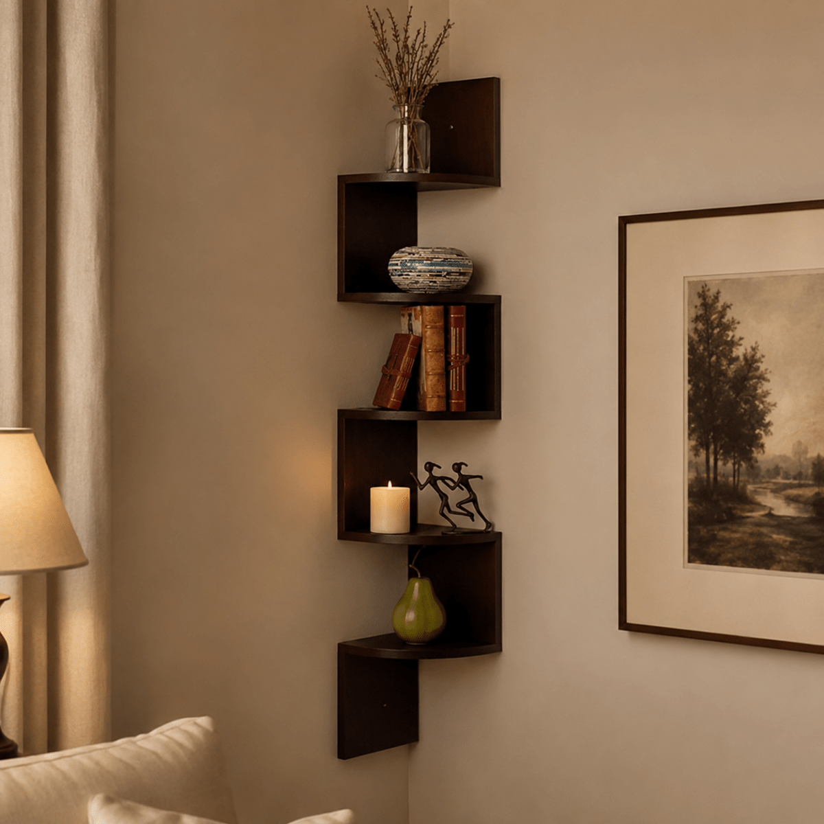 Hörnvägghylla Modern Design 3
