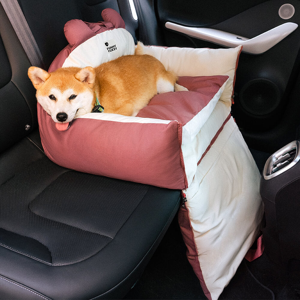 Hundbilssäng Multifunktionell för Resor med Avtagbara Kuddar 1