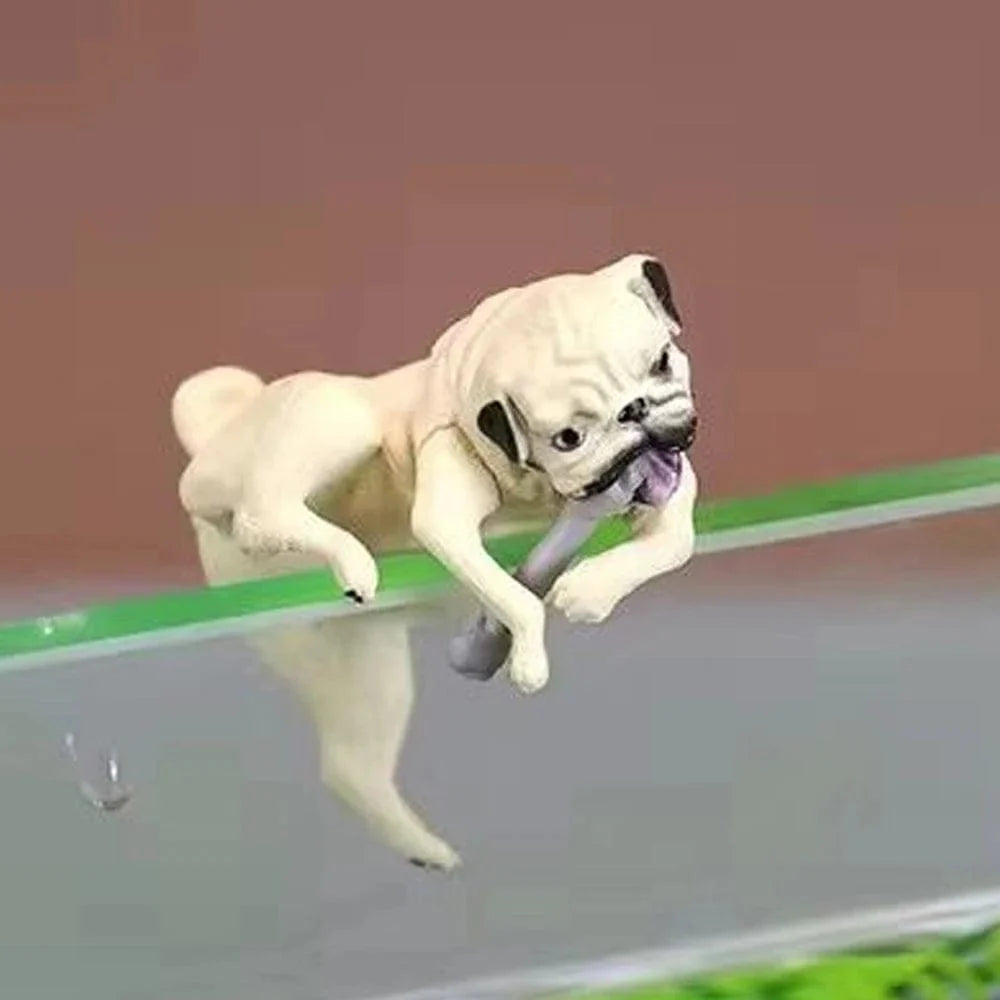 Hundprydnad Tecknad Mops för Akvarium 8