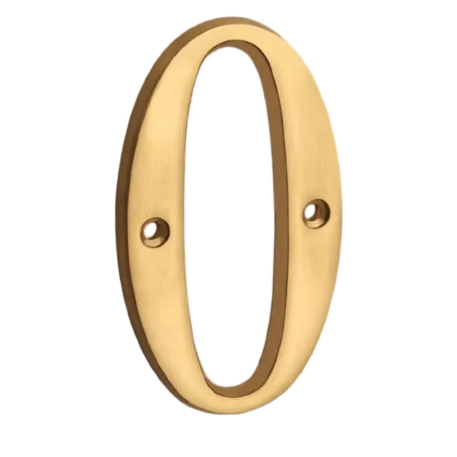 Husnummer i Mässing med Klassisk Design 0