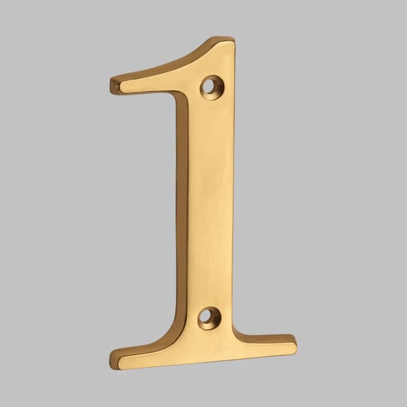 Husnummer i Mässing med Klassisk Design 1