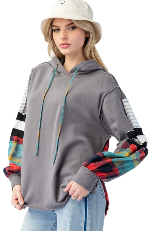 Huvtröja Herr Rutig Terry Mjuk Avslappnad 0