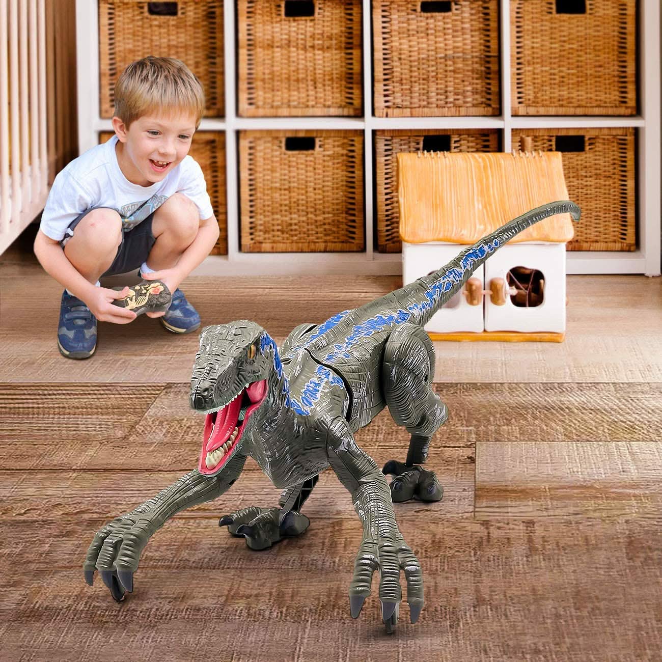 Interaktiv Dinosaurie med Ljus och Ljud för Barn 3