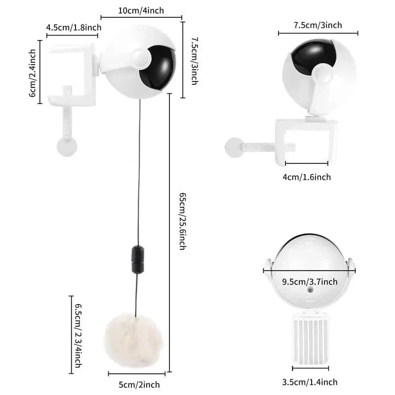 Interaktiv Kattleksak Roterande Boll 5