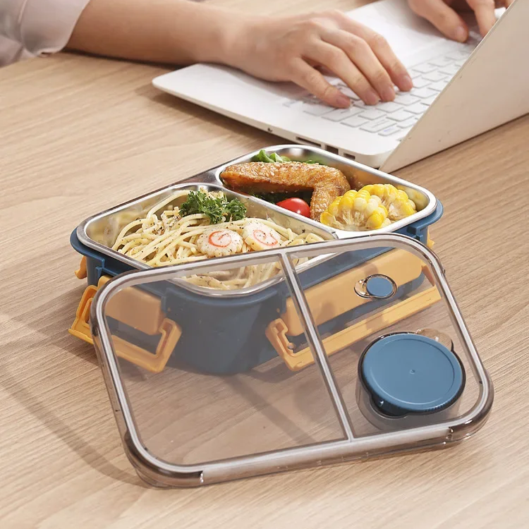 Isolerad Lunchlåda i Rostfritt Stål för Måltider 6