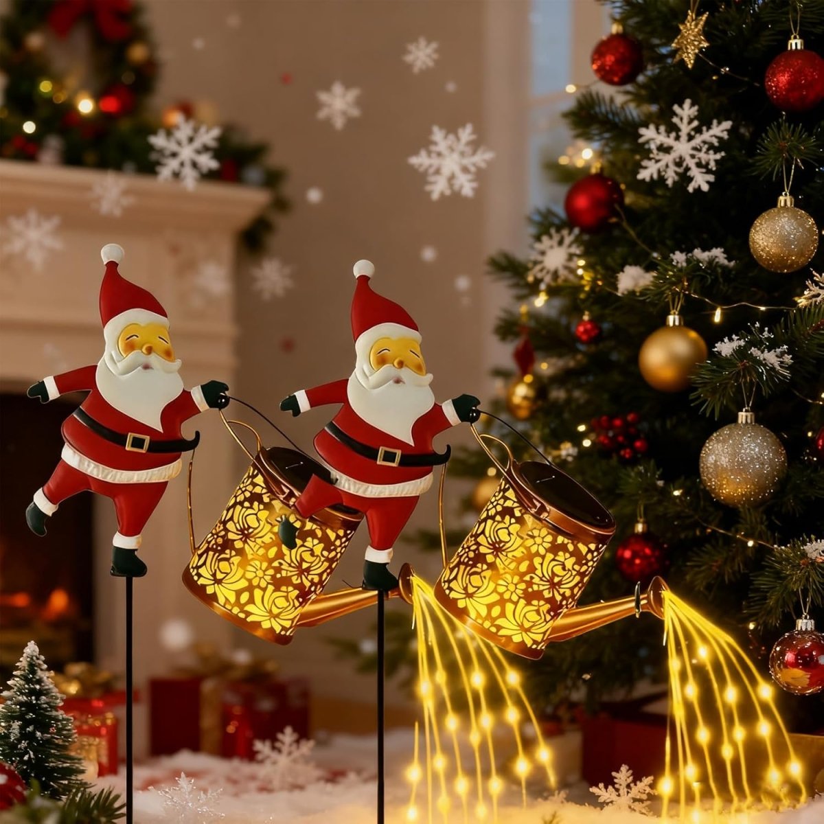 Juldekoration Vattenkanna Lykta Tomte för Utomhusbruk 10