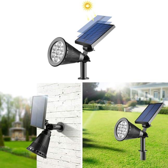 Justerbar Trädgårdslampa Med Solenergi 9 LED-Färger 4