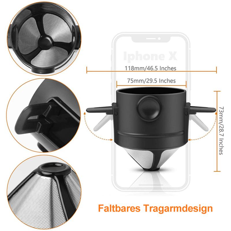 Kaffefilter Pour-Over Dubbelskiktsmikrofiltret Kompakt 1