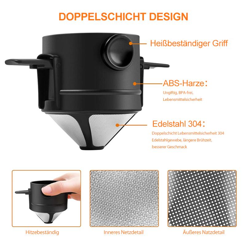 Kaffefilter Pour-Over Dubbelskiktsmikrofiltret Kompakt 2