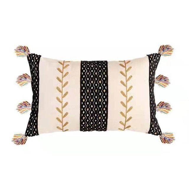 Kastkudde med Tofsar i Boho-stil 10