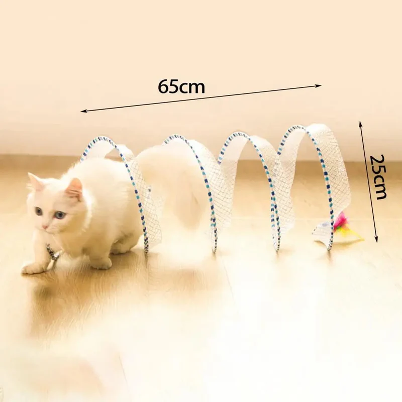 Katt Leketunnel Spiral Design Dynamisk Lek 3