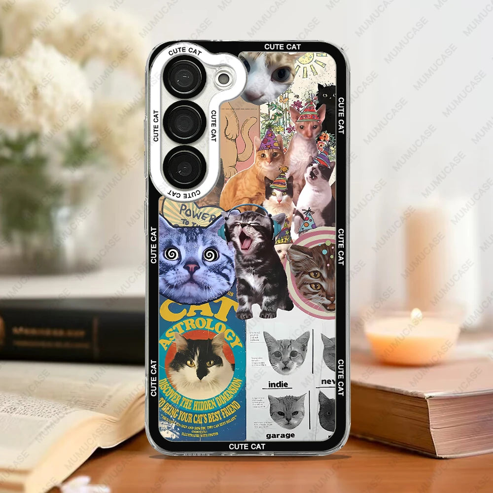 Kattmotiv Telefonfodral för Samsung Galaxy 3