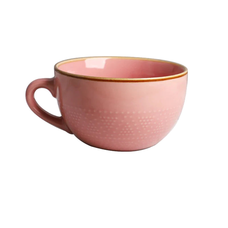 Keramisk Mugg Stor Kapacitet Färgglad Design 8