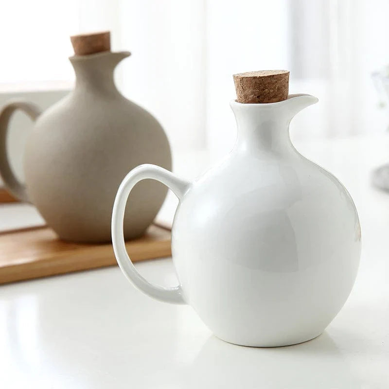 Keramisk Oljekaraff För Vinäger Och Olivolja Modern Design 3