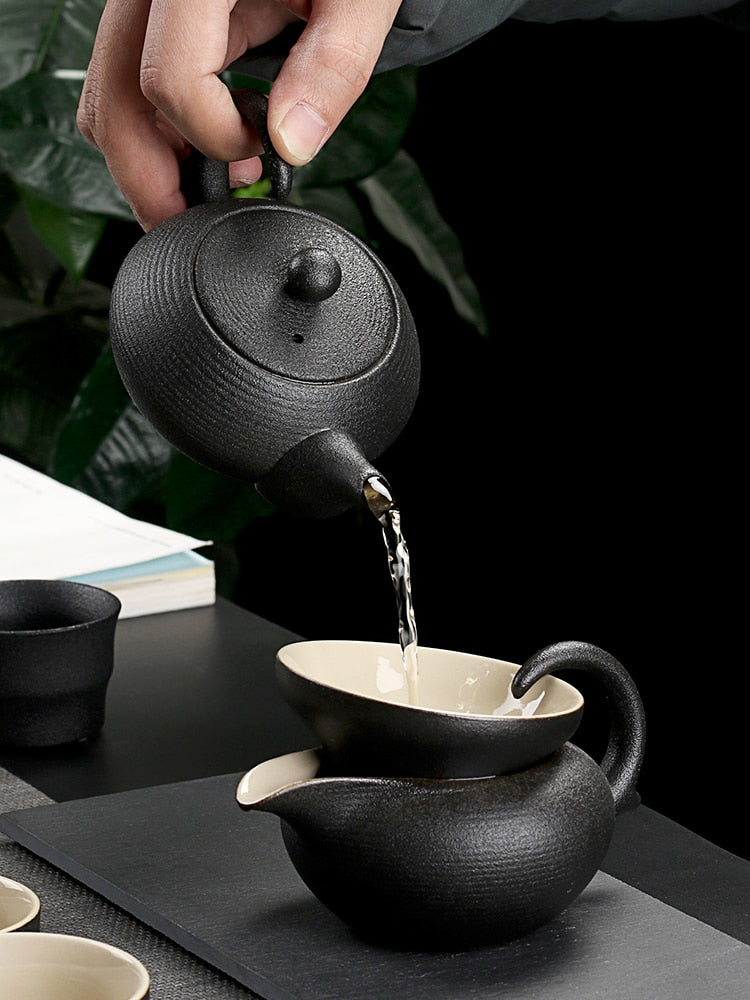 Keramisk Tekanna Set Kinesisk Stil Minimalistisk Design 3