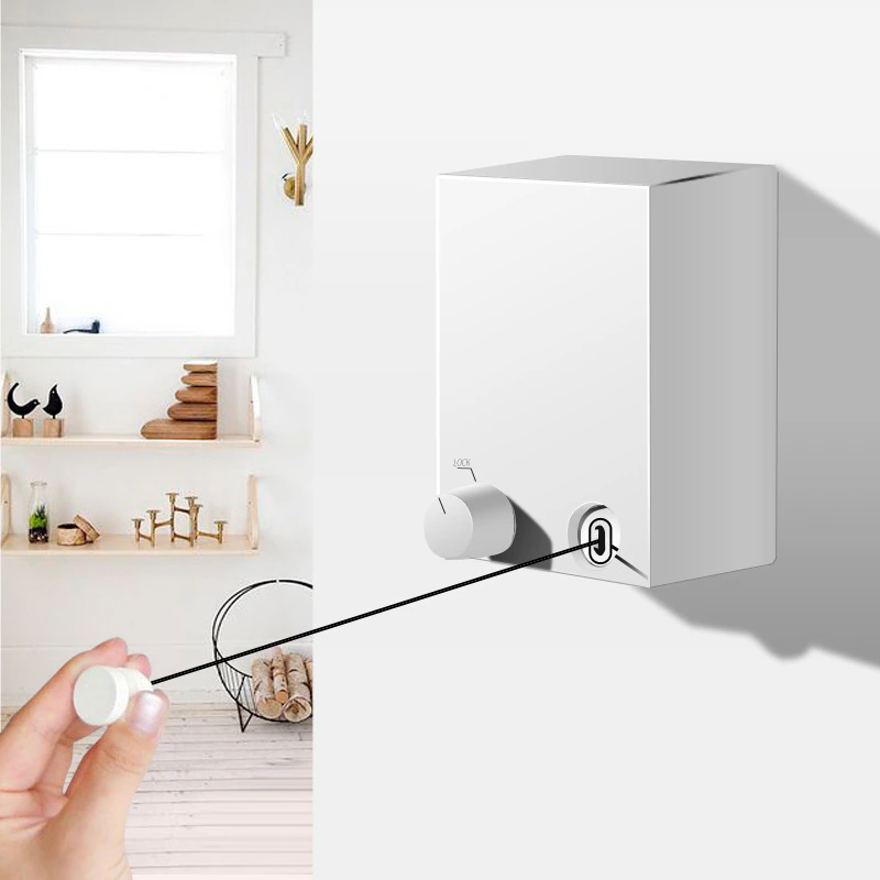 Klädstreck för Inomhus- och Utomhusbruk med Utrymmesbesparande Design 5