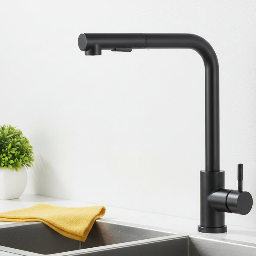 Köksblandare Utdragbar Svart Modern Design 6