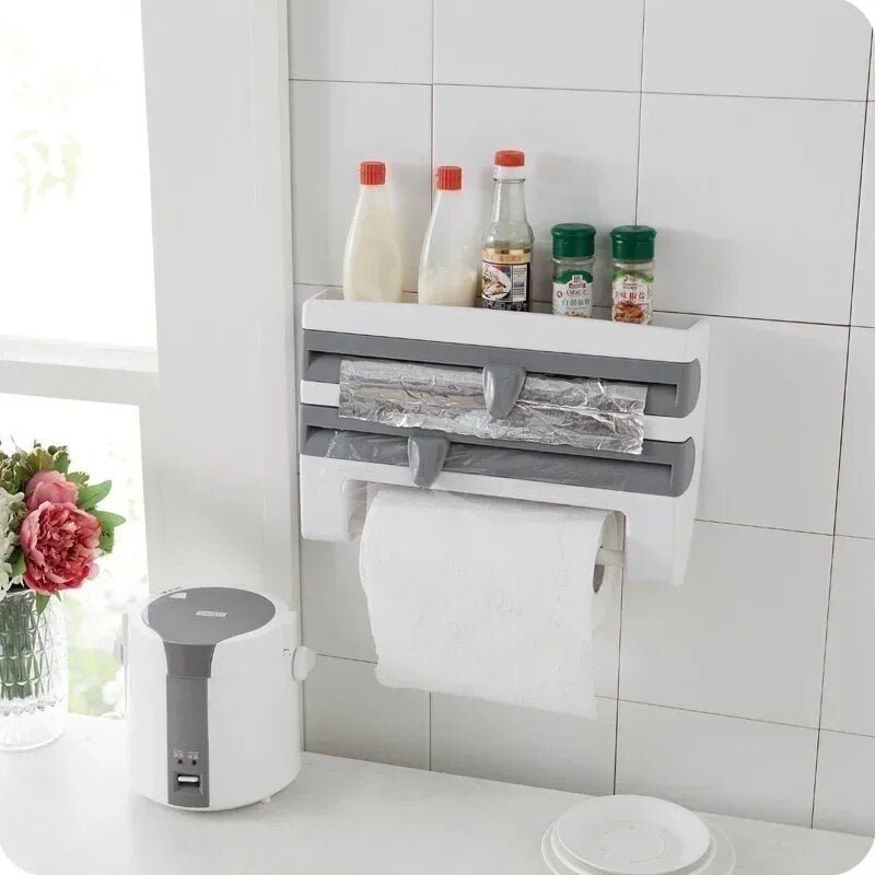 Köksdispenser för Plastfolie och Hushållsrulle Kompakt Design 5