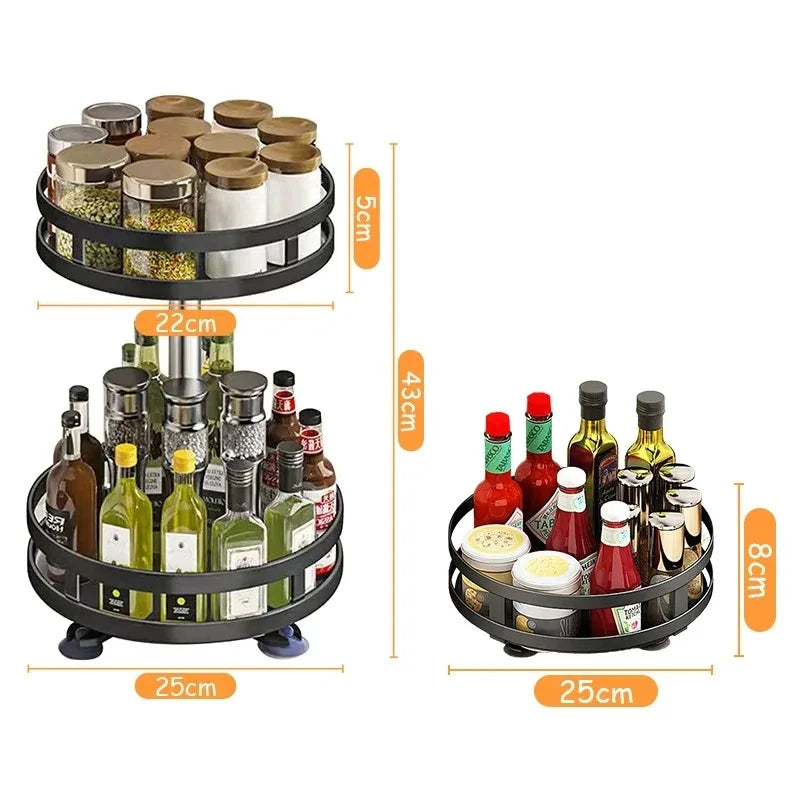 Köksförvaring Roterande Organizer 3-lager 5