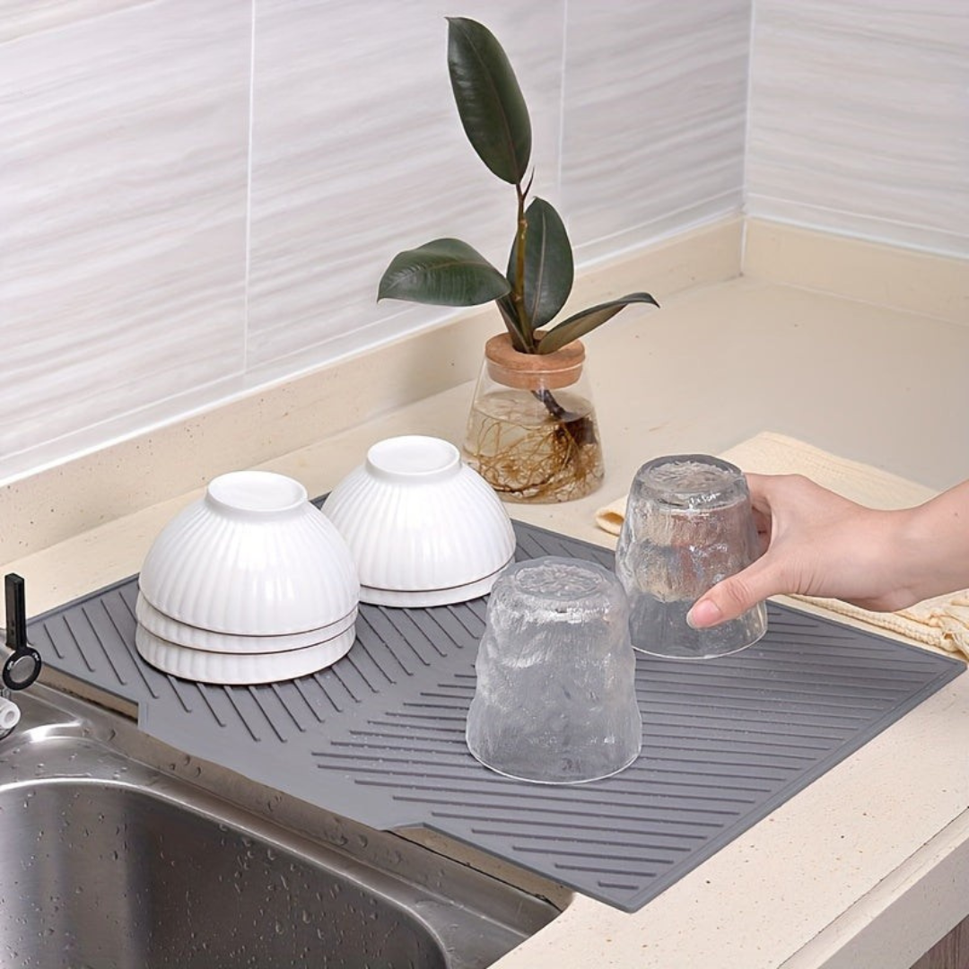 Köksmatta för Torkning av Tallrikar och Bestick