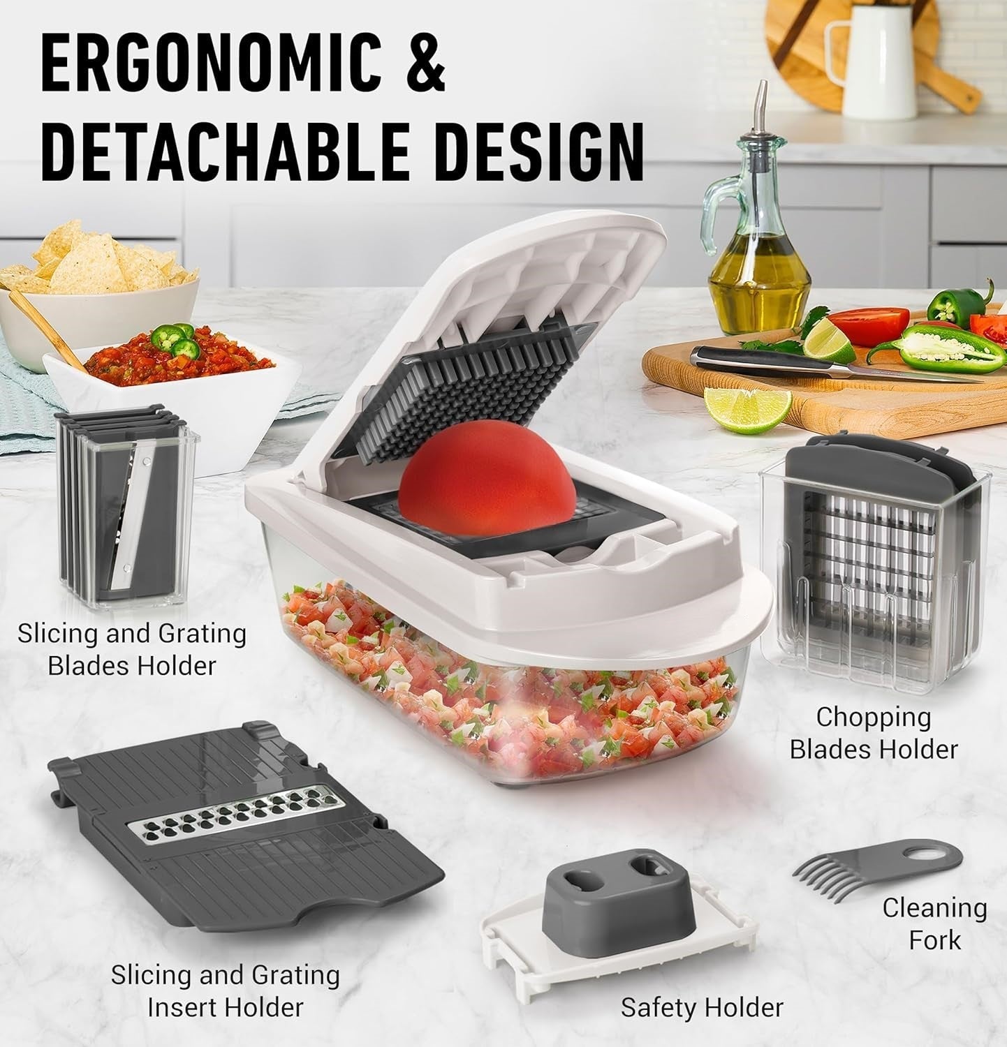 Köksredskap för grönsaker 10-i-1 med 8 blad 2