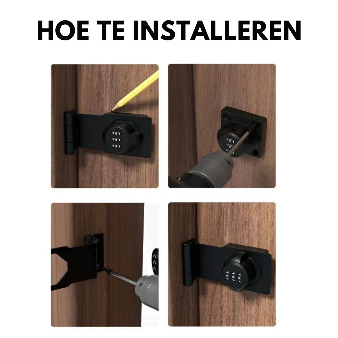 Kombinationslås Nyckellöst Justerbart för Hem och Kontor 5