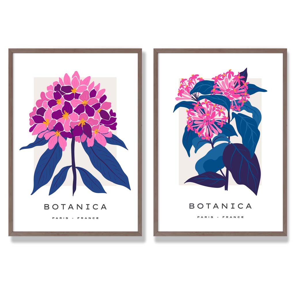 Konsttryck med Blommotiv - Set med 2 Inramade Tavlor 7