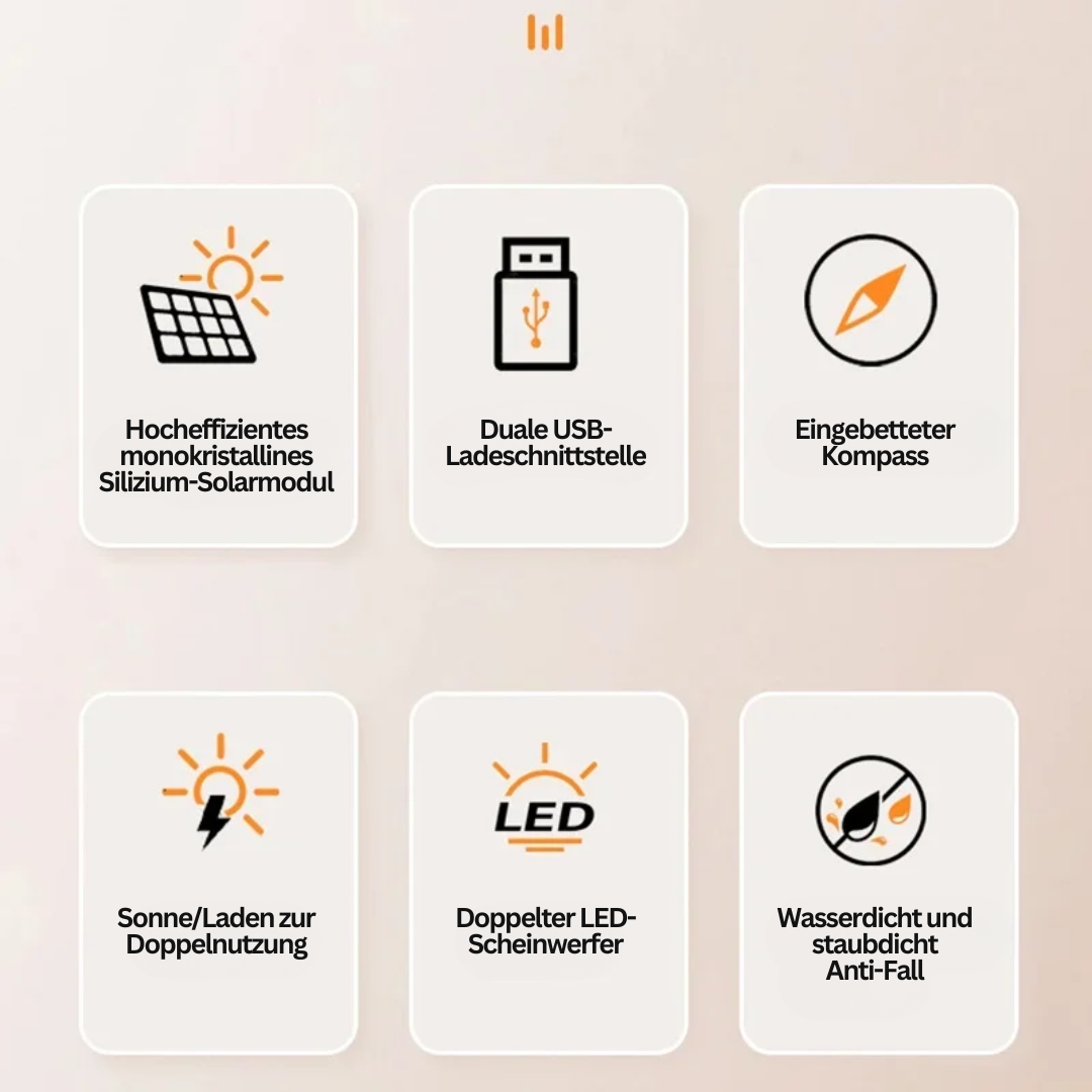 Kraftbank med Ficklampa och Solpanel 8