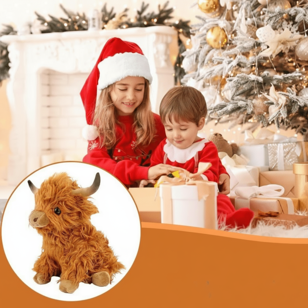 Kramvänlig Highland Cow Kramleksak 3