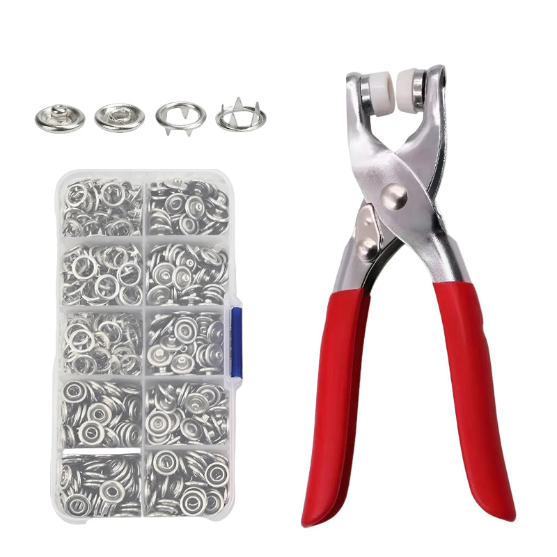 Kreativt Tryckknappsset med Tång för Hantverksprojekt 0