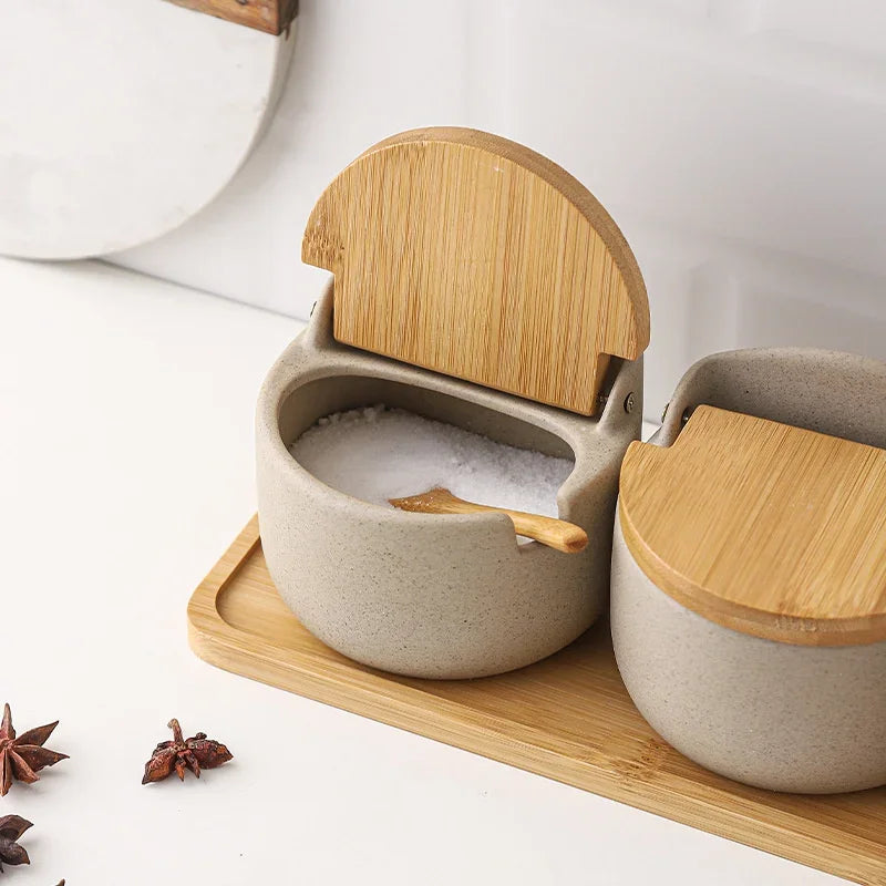 Kryddburk i Japansk Stil med Bambu Lock 2