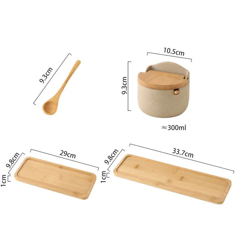Kryddburk i Japansk Stil med Bambu Lock 5