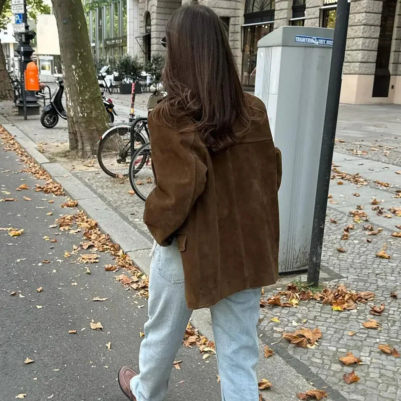 Kvinna Blazer Jacka med Cropped Passform 4