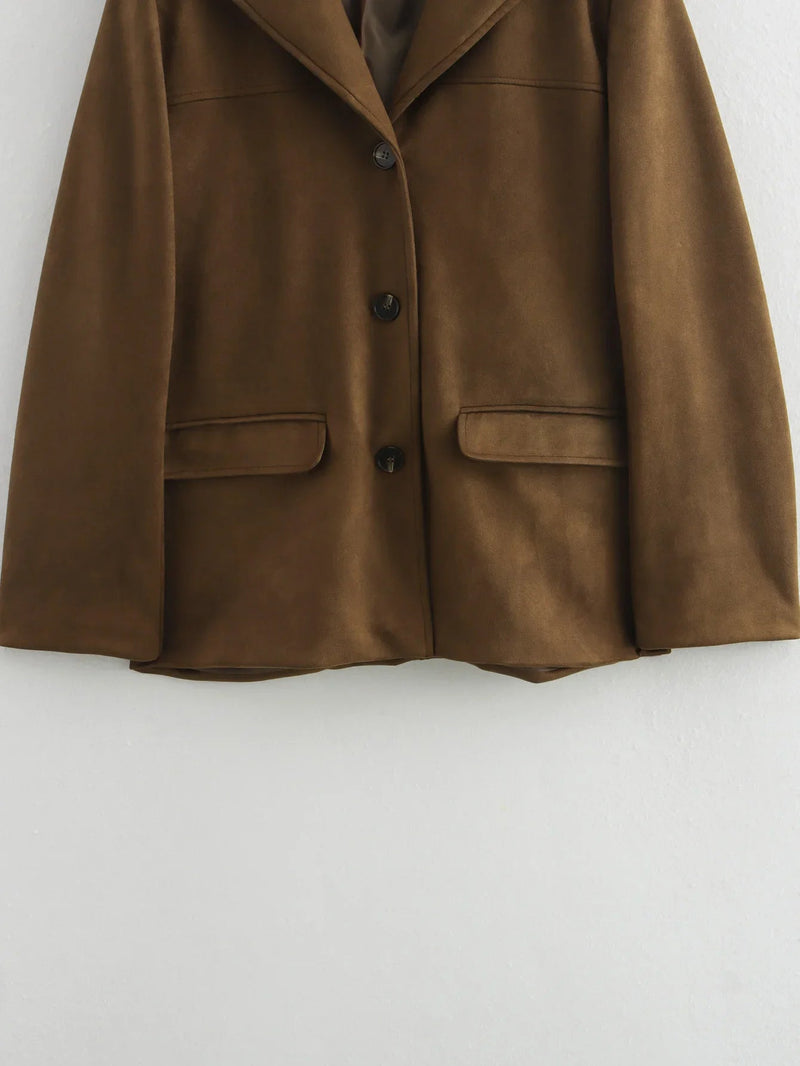 Kvinna Blazer Jacka med Cropped Passform 5