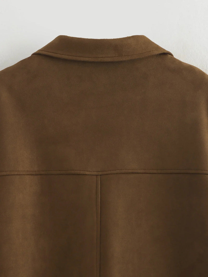 Kvinna Blazer Jacka med Cropped Passform 8