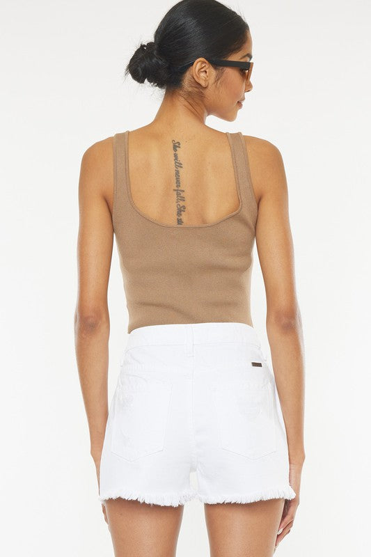 Kvinna Hög Midja Fransade Shorts 4