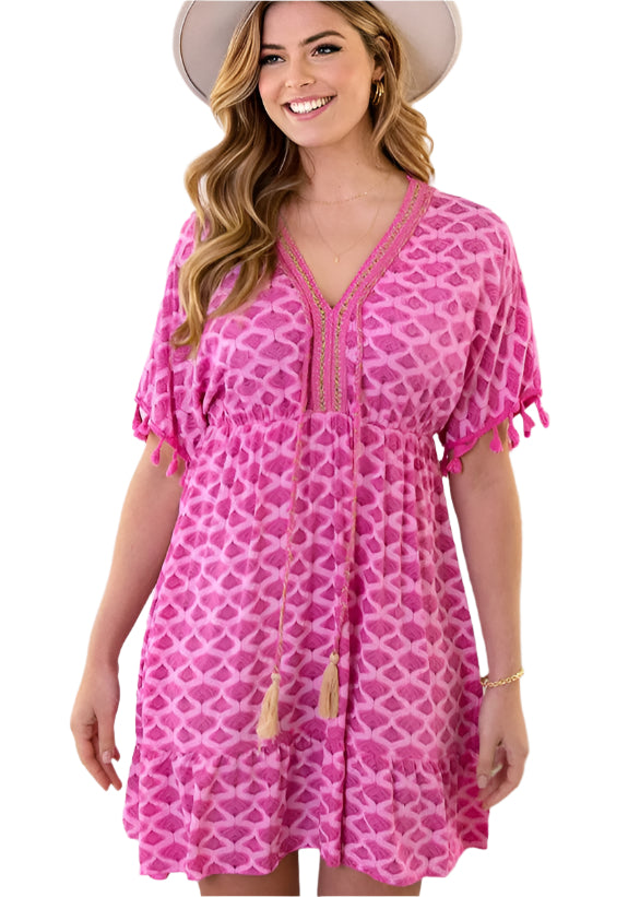 Kvinna Midi Klänning Lätt Flödande Design 0