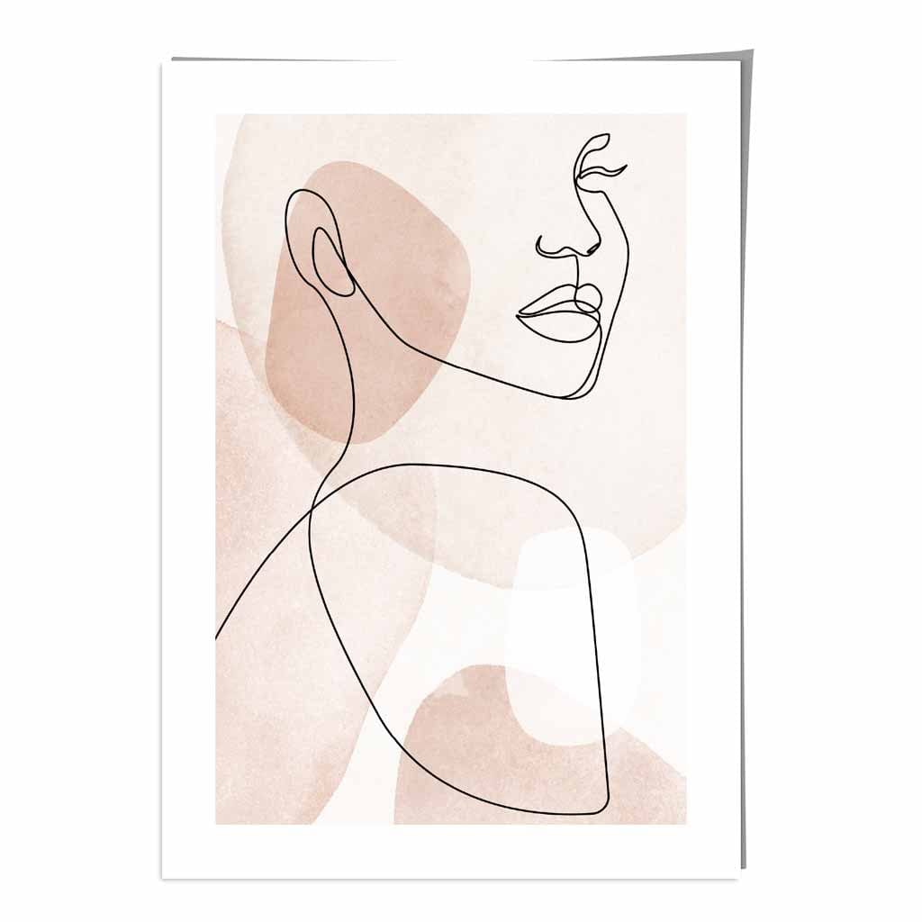 Kvinnlig Ansiktskonstaffisch Abstrakt Design 2