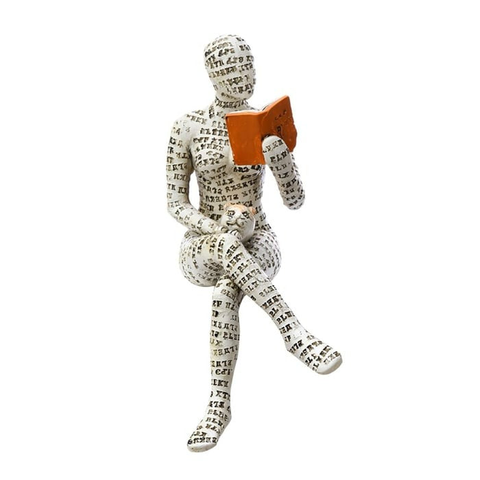 Kvinnlig Staty Ornament Läsande Dekoration 10